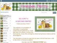 Tablet Screenshot of honeybeepantry.com